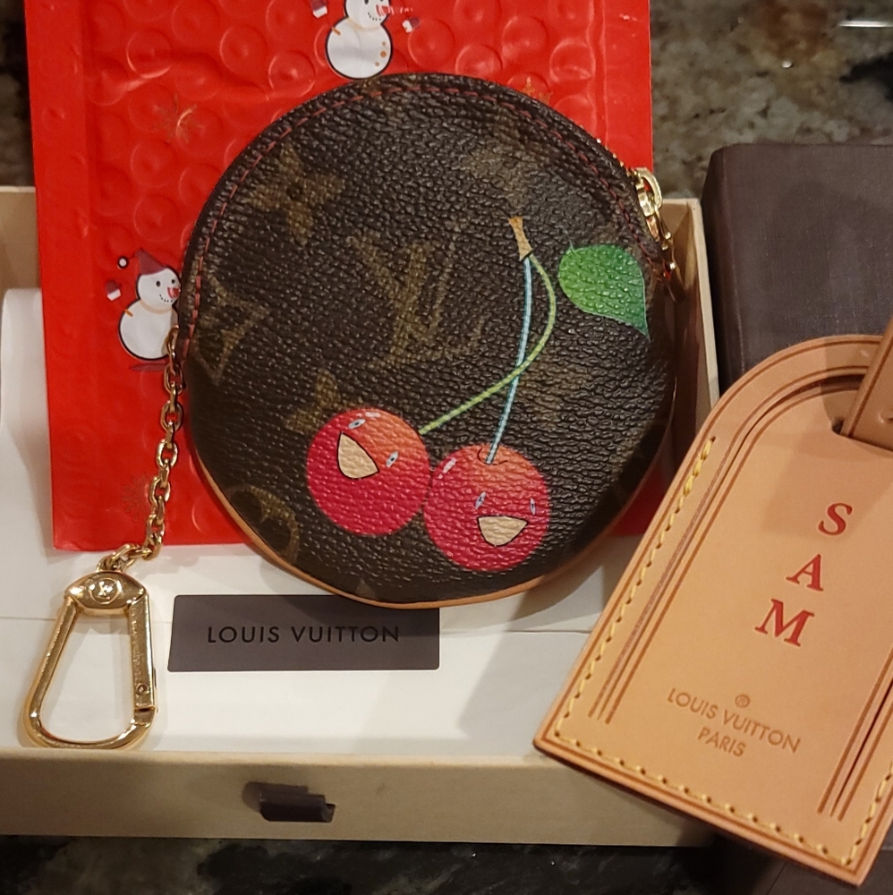 Vuitton Murakami Cherries Round Coin Pouch